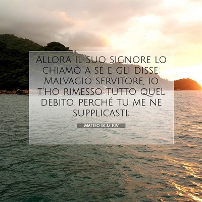 Matteo 18:32 RIV Immagine del Versetto della Bibbia