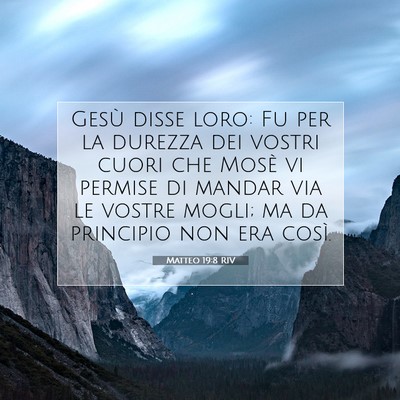 Matteo 19:8 RIV Immagine del Versetto della Bibbia