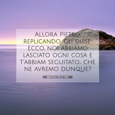 Matteo 19:27 Versetto della Bibbia Spiegato