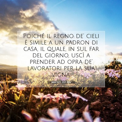 Matteo 20:1 RIV Immagine del Versetto della Bibbia