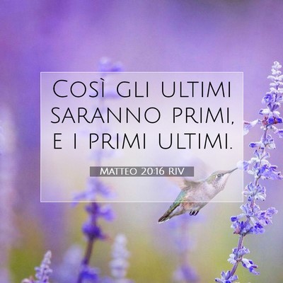 Matteo 20:16 RIV Immagine del Versetto della Bibbia