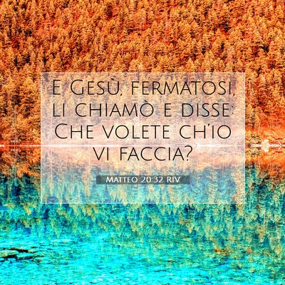 Matteo 20:32 RIV Immagine del Versetto della Bibbia