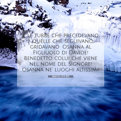Matteo 21:9 RIV Immagine del Versetto della Bibbia