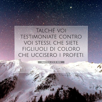 Matteo 23:31 RIV Immagine del Versetto della Bibbia