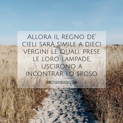 Matteo 25:1 RIV Immagine del Versetto della Bibbia