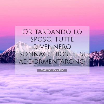 Matteo 25:5 Versetto della Bibbia Spiegato