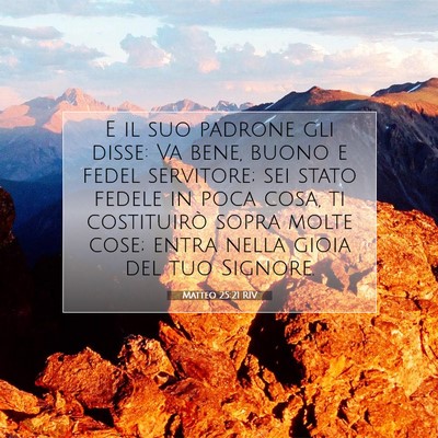 Matteo 25:21 Versetto della Bibbia Spiegato