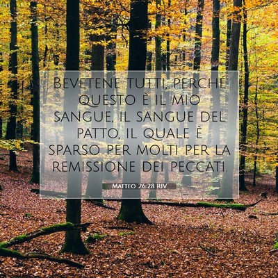 Matteo 26:28 Versetto della Bibbia Spiegato
