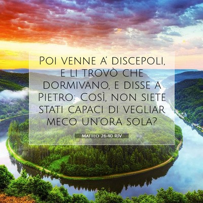Matteo 26:40 Versetto della Bibbia Spiegato