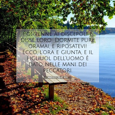Matteo 26:45 Versetto della Bibbia Spiegato