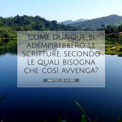 Matteo 26:54 Versetto della Bibbia Spiegato