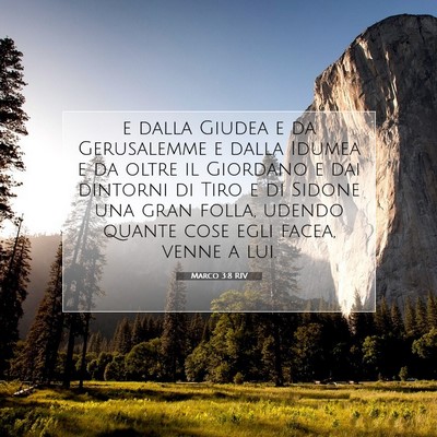 Marco 3:8 RIV Immagine del Versetto della Bibbia