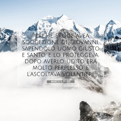 Marco 6:20 RIV Immagine del Versetto della Bibbia