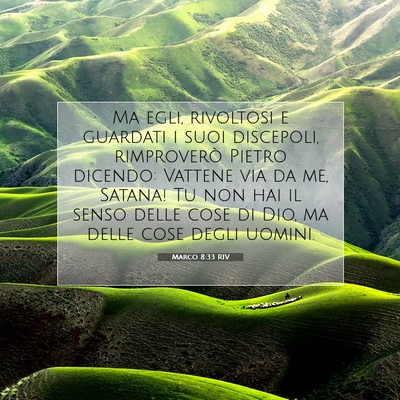 Marco 8:33 RIV Immagine del Versetto della Bibbia