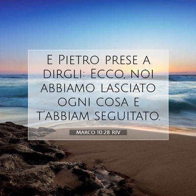 Marco 10:28 Versetto della Bibbia Spiegato