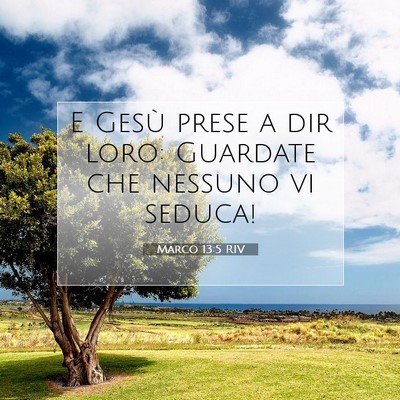 Marco 13:5 RIV Immagine del Versetto della Bibbia