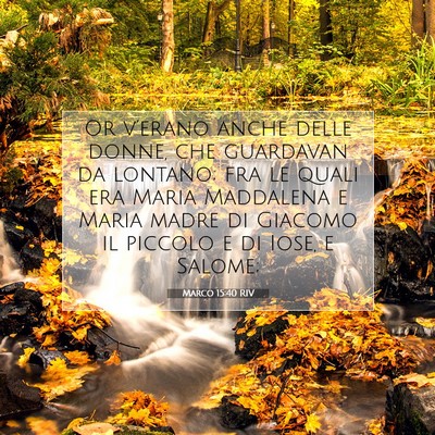 Marco 15:40 RIV Immagine del Versetto della Bibbia