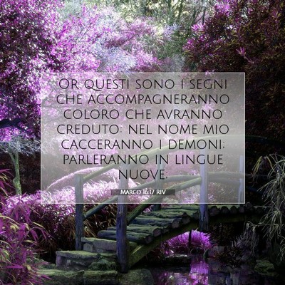 Marco 16:17 RIV Immagine del Versetto della Bibbia