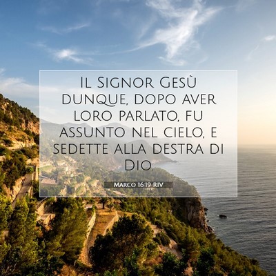 Marco 16:19 RIV Immagine del Versetto della Bibbia