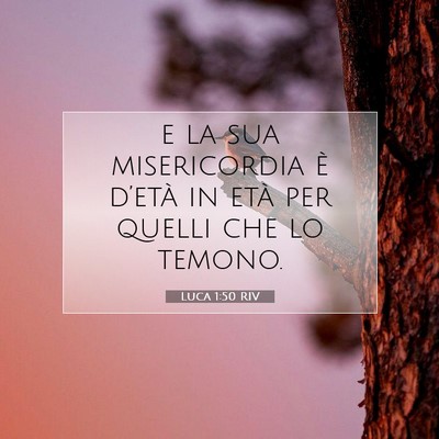 Luca 1:50 RIV Immagine del Versetto della Bibbia