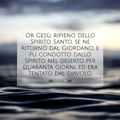 Luca 4:1 RIV Immagine del Versetto della Bibbia