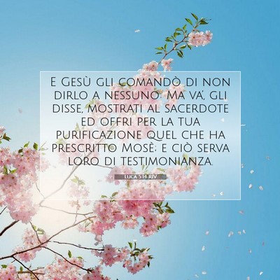 Luca 5:14 Versetto della Bibbia Spiegato