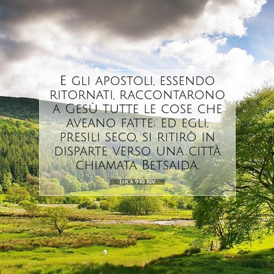 Luca 9:10 RIV Immagine del Versetto della Bibbia