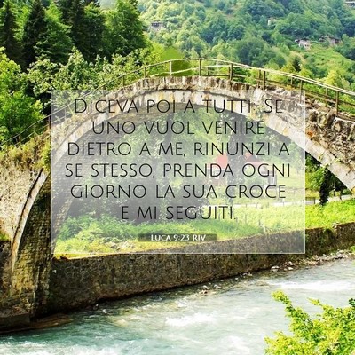 Luca 9:23 RIV Immagine del Versetto della Bibbia