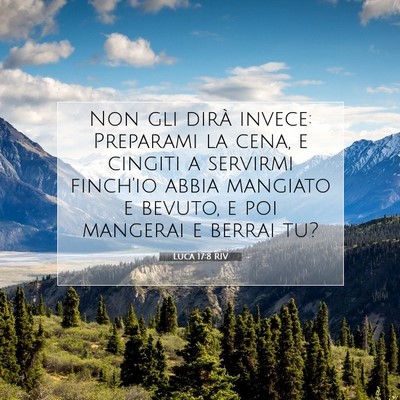 Luca 17:8 Versetto della Bibbia Spiegato