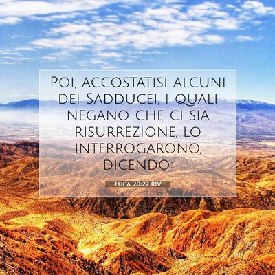 Luca 20:27 RIV Immagine del Versetto della Bibbia