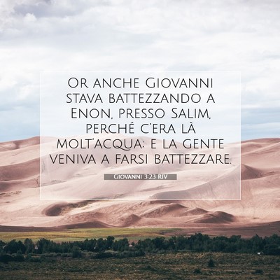 Giovanni 3:23 RIV Immagine del Versetto della Bibbia