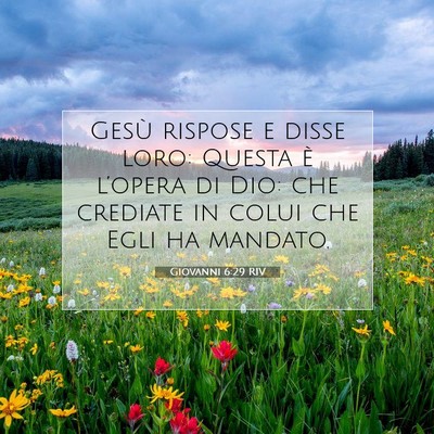 Giovanni 6:29 RIV Immagine del Versetto della Bibbia