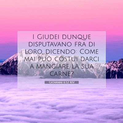 Giovanni 6:52 RIV Immagine del Versetto della Bibbia