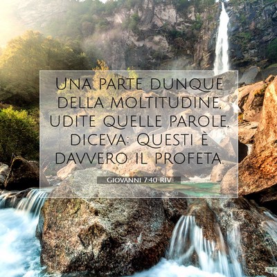 Giovanni 7:40 RIV Immagine del Versetto della Bibbia