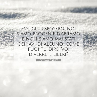 Giovanni 8:33 Versetto della Bibbia Spiegato
