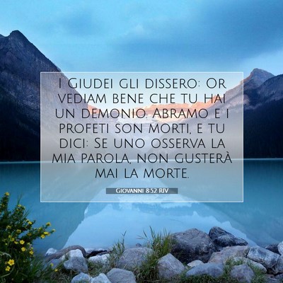 Giovanni 8:52 Versetto della Bibbia Spiegato