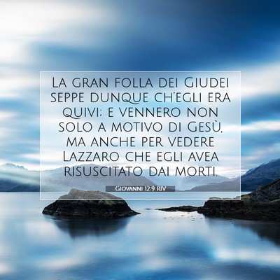 Giovanni 12:9 RIV Immagine del Versetto della Bibbia