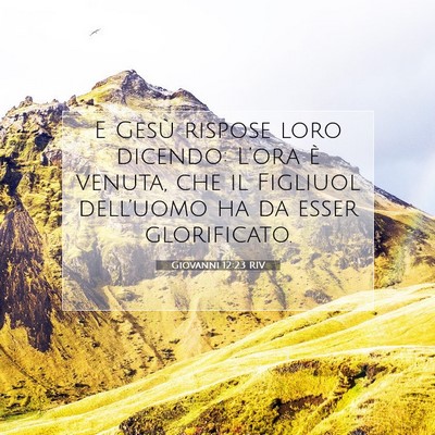 Giovanni 12:23 RIV Immagine del Versetto della Bibbia