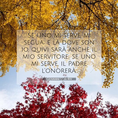 Giovanni 12:26 RIV Immagine del Versetto della Bibbia