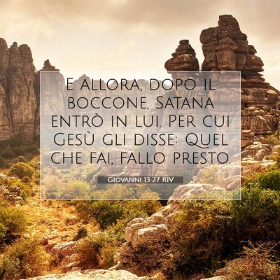 Giovanni 13:27 Versetto della Bibbia Spiegato