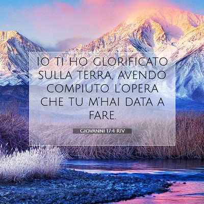 Giovanni 17:4 RIV Immagine del Versetto della Bibbia