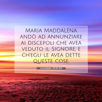 Giovanni 20:18 RIV Immagine del Versetto della Bibbia