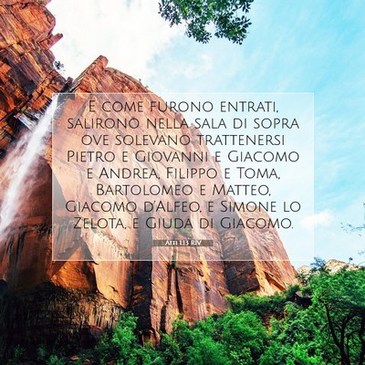 Atti 1:13 Versetto della Bibbia Spiegato