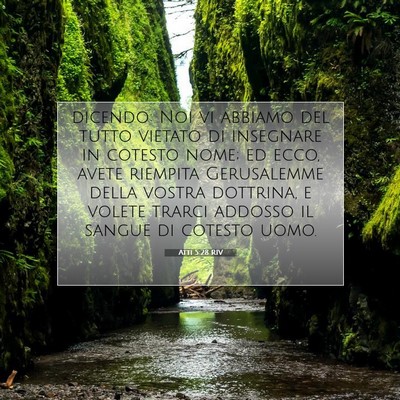 Atti 5:28 Versetto della Bibbia Spiegato