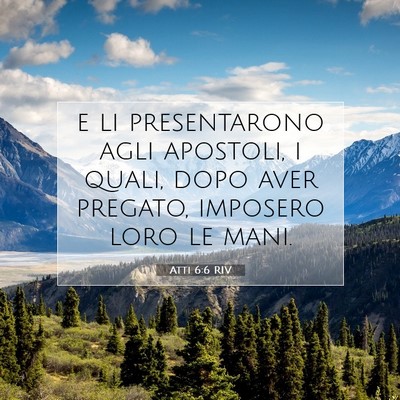 Atti 6:6 RIV Immagine del Versetto della Bibbia