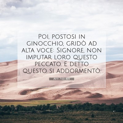 Atti 7:60 Versetto della Bibbia Spiegato