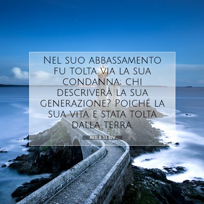 Atti 8:33 Versetto della Bibbia Spiegato