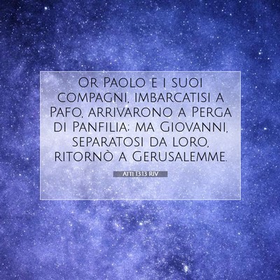 Atti 13:13 RIV Immagine del Versetto della Bibbia