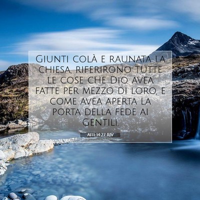 Atti 14:27 RIV Immagine del Versetto della Bibbia
