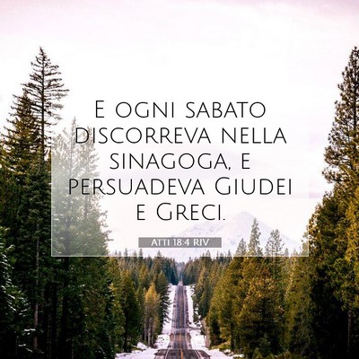 Atti 18:4 RIV Immagine del Versetto della Bibbia